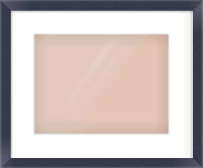 Navy Paint Flat Frame for 12 × 9in artwork, with Smooth White Single Mount