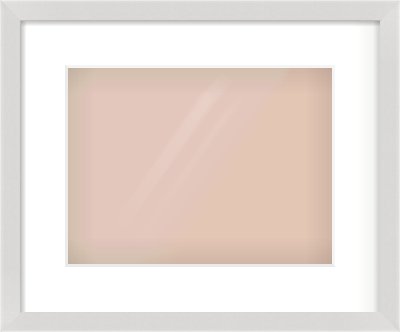 Silver Flat Frame for 12 × 9in artwork, with Smooth White Single Mount