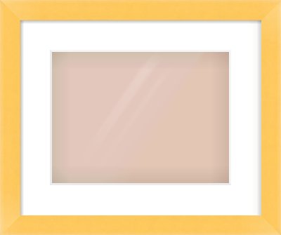 Yellow Paint Flat Frame for 12 × 9in artwork, with Smooth White Single Mount