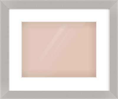 Grey Flat Frame for 12 × 9in artwork, with Smooth White Single Mount