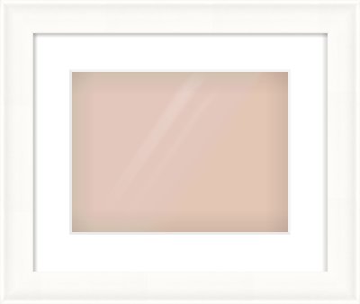 White Spoon Frame for 12 × 9in artwork, with Smooth White Single Mount