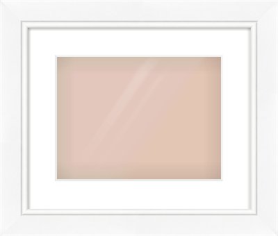 White Reverse Frame for 12 × 9in artwork, with Smooth White Single Mount
