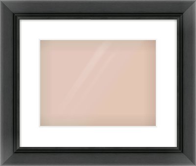 Black Reverse Frame for 12 × 9in artwork, with Smooth White Single Mount