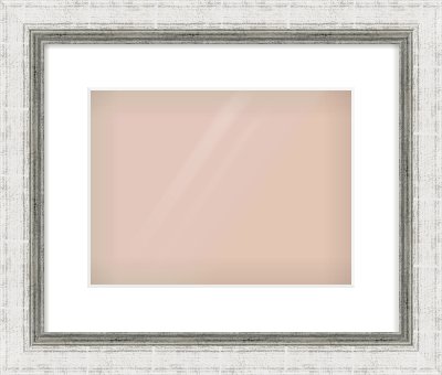 Silver Reverse Frame for 12 × 9in artwork, with Smooth White Single Mount