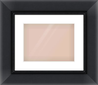 Black Reverse Frame for 12 × 9in artwork, with Smooth White Single Mount