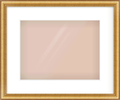 Gold Dome Frame for 12 × 9in artwork, with Smooth White Single Mount