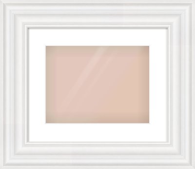 White Spoon Frame for 12 × 9in artwork, with Smooth White Single Mount