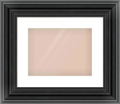 Black Spoon Frame for 12 × 9in artwork, with Smooth White Single Mount