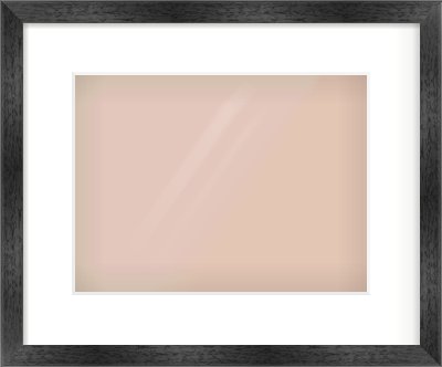 Black Flat Frame for 12 × 9in artwork, with Smooth White Single Mount