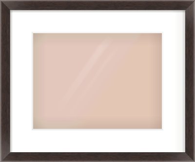 Brown Flat Frame for 12 × 9in artwork, with Smooth White Single Mount