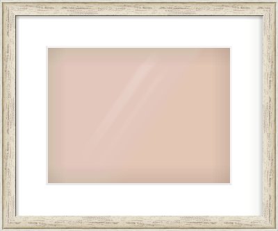 Champagne Silver with Black Sides Cushion Frame for 12 × 9in artwork, with Smooth White Single Mount