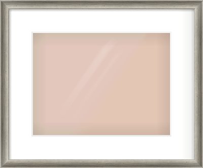 Silver Cushion Frame for 12 × 9in artwork, with Smooth White Single Mount