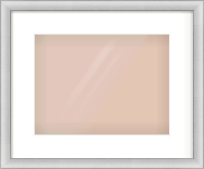Silver Cushion Frame for 12 × 9in artwork, with Smooth White Single Mount