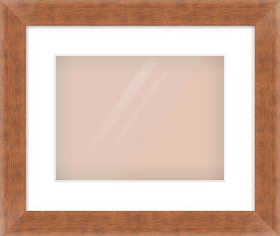 Bronze Flat Frame for 12 × 9in artwork, with Smooth White Single Mount