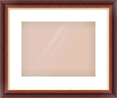 Brown Reverse Frame for 12 × 9in artwork, with Smooth White Single Mount