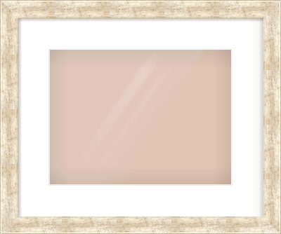 Silver Flat Frame for 12 × 9in artwork, with Smooth White Single Mount