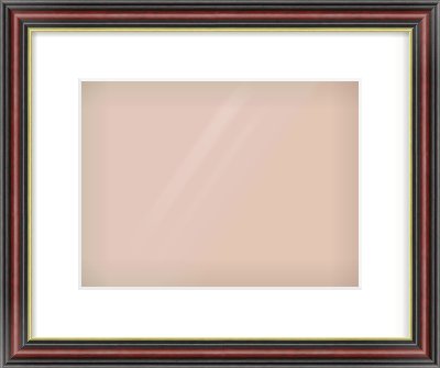Brown Reverse Frame for 12 × 9in artwork, with Smooth White Single Mount