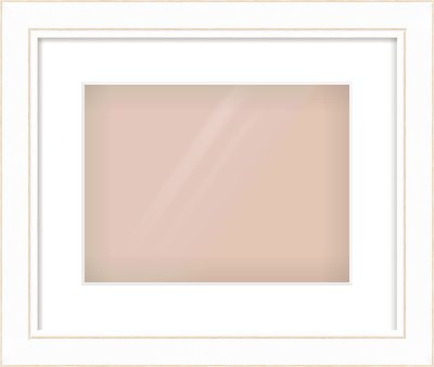 White / Natural Scoop Frame for 12 × 9in artwork, with Smooth White Single Mount