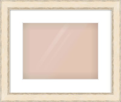 GOLD Flat Frame for 12 × 9in artwork, with Smooth White Single Mount