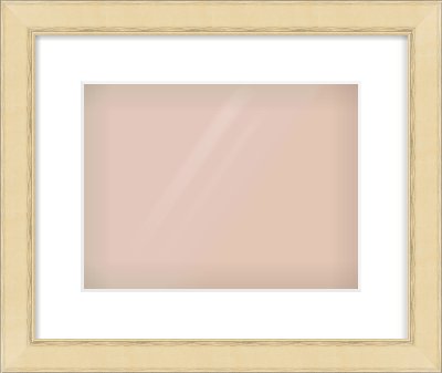 Gold Flat Frame for 12 × 9in artwork, with Smooth White Single Mount