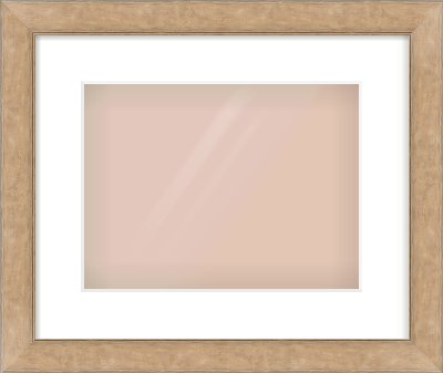 Bronze Flat Frame for 12 × 9in artwork, with Smooth White Single Mount