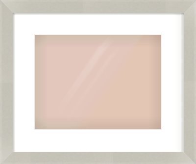 Grey Flat Frame for 12 × 9in artwork, with Smooth White Single Mount