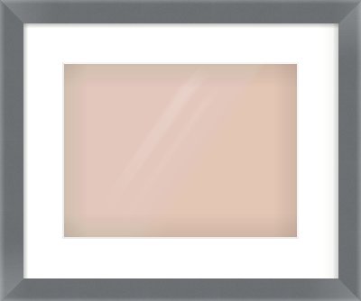 Grey Flat Frame for 12 × 9in artwork, with Smooth White Single Mount