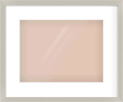 Grey Flat Frame for 12 × 9in artwork, with Smooth White Single Mount