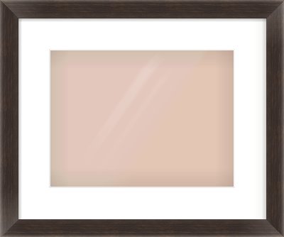 Brown Bevel Frame for 12 × 9in artwork, with Smooth White Single Mount