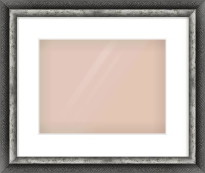 Black / Pewter Reverse Frame for 12 × 9in artwork, with Smooth White Single Mount