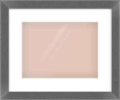 Dark Grey Flat Frame for 12 × 9in artwork, with Smooth White Single Mount