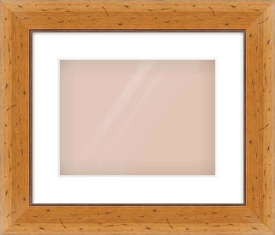 Distressed Pine Reverse Frame for 12 × 9in artwork, with Smooth White Single Mount