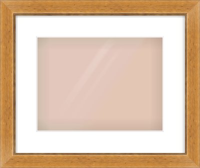 Rustic Medium Oak Reverse Frame for 12 × 9in artwork, with Smooth White Single Mount