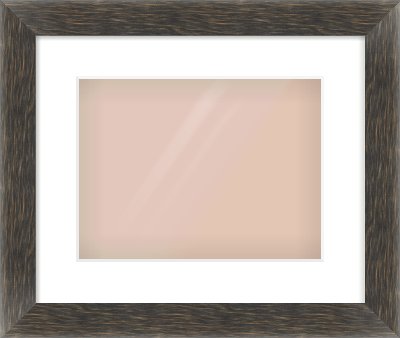 Black Flat Frame for 12 × 9in artwork, with Smooth White Single Mount