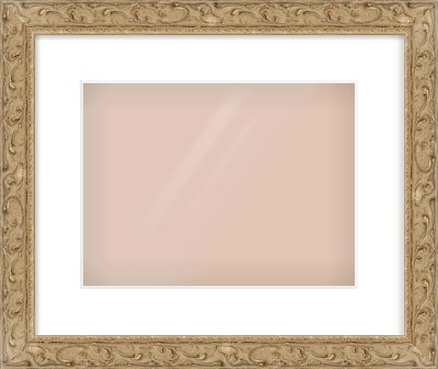 Light Brown Decorative Frame for 12 × 9in artwork, with Smooth White Single Mount
