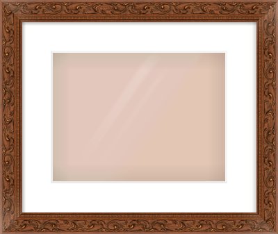 Maroon Decorative Frame for 12 × 9in artwork, with Smooth White Single Mount