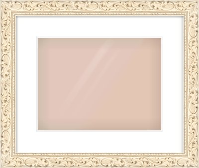 White Decorative Frame for 12 × 9in artwork, with Smooth White Single Mount