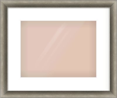 Silver Spoon Frame for 12 × 9in artwork, with Smooth White Single Mount