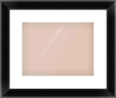 Black Cushion Frame for 12 × 9in artwork, with Smooth White Single Mount