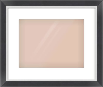 Black/Silver Flat Frame for 12 × 9in artwork, with Smooth White Single Mount