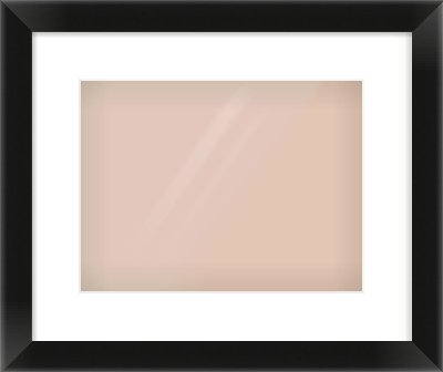 Black Flat Frame for 12 × 9in artwork, with Smooth White Single Mount