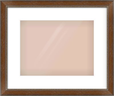 Walnut / Pewter Reverse Frame for 12 × 9in artwork, with Smooth White Single Mount