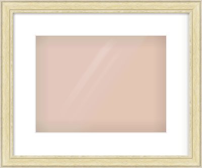 Ivory Reverse Frame for 12 × 9in artwork, with Smooth White Single Mount