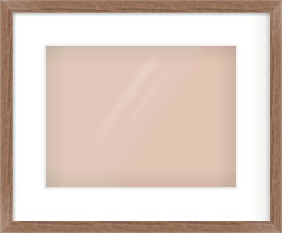 Walnut Flat Frame for 12 × 9in artwork, with Smooth White Single Mount