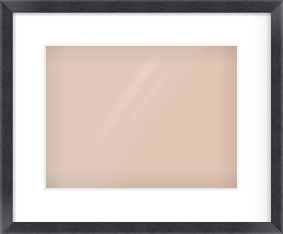 Black Wood Grain Flat Frame for 12 × 9in artwork, with Smooth White Single Mount