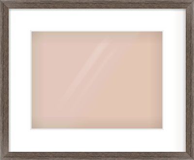 Dark Walnut Flat Frame for 12 × 9in artwork, with Smooth White Single Mount