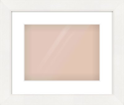 White Beveled Frame for 12 × 9in artwork, with Smooth White Single Mount