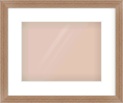 Walnut Flat Frame for 12 × 9in artwork, with Smooth White Single Mount