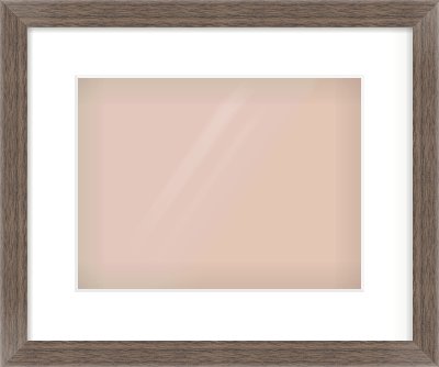 Dark Walnut Flat Frame for 12 × 9in artwork, with Smooth White Single Mount