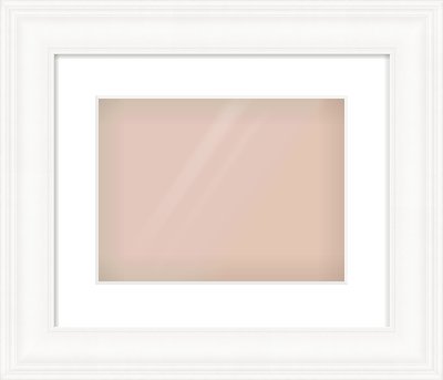 White Scoop Frame for 12 × 9in artwork, with Smooth White Single Mount